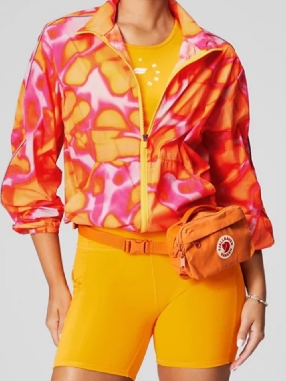 Fabletics Women's Bright Orange
Oversized Flyweight Windbreaker Jacket XXL 1X